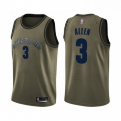 Youth Memphis Grizzlies 3 Grayson Allen Swingman Green Salute to Service Basketball Jersey 