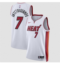 Men Miami Heat 7 Giannis Antetokounmpo White 2026 Association Edition Swingman Stitched Jersey Men Miami Heat 7 Giannis Antetokounmpo White 2026 Association Edition Swingman Stitched Jersey