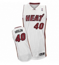 Womens Adidas Miami Heat 40 Udonis Haslem Authentic White Home NBA Jersey