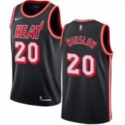 Womens Nike Miami Heat 20 Justise Winslow Authentic Black Black Fashion Hardwood Classics NBA Jersey