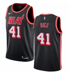 Womens Nike Miami Heat 41 Glen Rice Authentic Black Black Fashion Hardwood Classics NBA Jersey