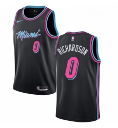 Youth Nike Miami Heat 0 Josh Richardson Swingman Black NBA Jersey City Edition