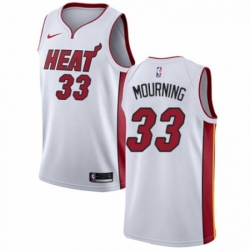 Youth Nike Miami Heat 33 Alonzo Mourning Authentic NBA Jersey Association Edition