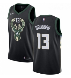 Womens Adidas Milwaukee Bucks 13 Malcolm Brogdon Authentic Black Alternate NBA Jersey Statement Edition 