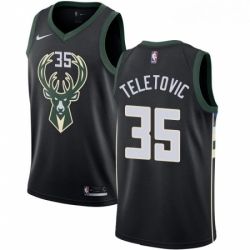 Womens Nike Milwaukee Bucks 35 Mirza Teletovic Swingman Black Alternate NBA Jersey Statement Edition