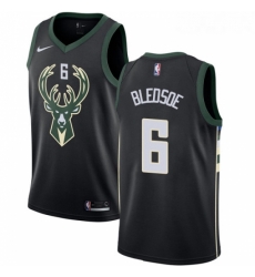 Womens Nike Milwaukee Bucks 6 Eric Bledsoe Swingman Black Alternate NBA Jersey Statement Edition 