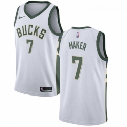 Womens Nike Milwaukee Bucks 7 Thon Maker Swingman White Home NBA Jersey Association Edition 