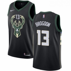 Youth Adidas Milwaukee Bucks 13 Malcolm Brogdon Authentic Black Alternate NBA Jersey Statement Edition 