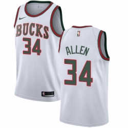 Youth Nike Milwaukee Bucks 34 Ray Allen Swingman White Fashion Hardwood Classics NBA Jersey