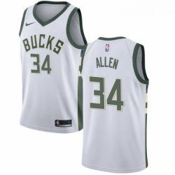 Youth Nike Milwaukee Bucks 34 Ray Allen Swingman White Home NBA Jersey Association Edition