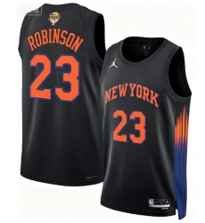 Men New Yok Knicks 23 Mitchell Robinson Black 2026 Final Patch 2025 26 Statement Edition Stitched Basketball Jersey Men New Yok Knicks 23 Mitchell Robinson Black 2026 Final Patch 2025 26 Statement Edition Stitched Basketball Jersey