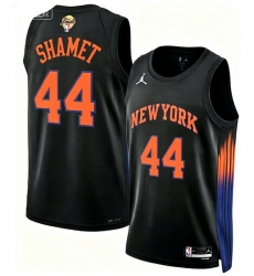 Men New Yok Knicks 44 Landry Shamet Black 2026 Final Patch 2025 26 Statement Edition Stitched Basketball Jersey