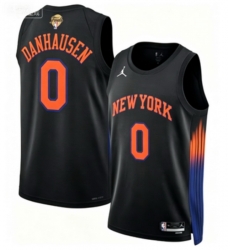 Men New York Knicks Danhausen #0 Black Stitched Basketball Jersey Men New York Knicks Danhausen #0 Black Stitched Basketball Jersey