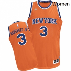 Womens Adidas New York Knicks 3 Tim Hardaway Jr Swingman Orange Alternate NBA Jersey 