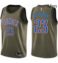 Mens Nike Oklahoma City Thunder 23 Terrance Ferguson Swingman Green Salute to Service NBA Jersey 