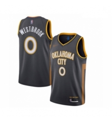 Thunder 0 Russell Westbrook Charcoal Basketball Swingman City Edition 2019 20 Jersey