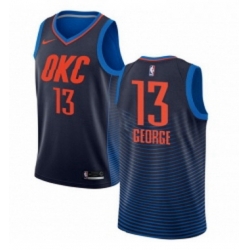 Womens Nike Oklahoma City Thunder 13 Paul George Swingman Navy Blue NBA Jersey Statement Edition 