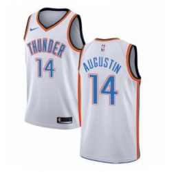 Womens Nike Oklahoma City Thunder 14 DJ Augustin Swingman White Home NBA Jersey Association Edition