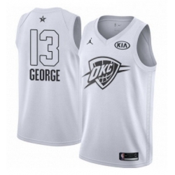 Youth Nike Jordan Oklahoma City Thunder 13 Paul George Swingman White 2018 All Star Game NBA Jersey 