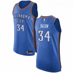 Youth Nike Oklahoma City Thunder 34 Ray Allen Authentic Royal Blue Road NBA Jersey Icon Edition