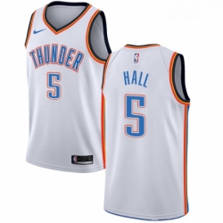 Youth Nike Oklahoma City Thunder 5 Devon Hall Swingman White NBA Jersey Association Edition 