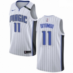 Mens Nike Orlando Magic 11 Bismack Biyombo Authentic NBA Jersey Association Edition