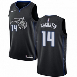 Mens Nike Orlando Magic 14 DJ Augustin Swingman Black NBA Jersey City Edition