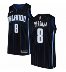 Mens Nike Orlando Magic 8 Mario Hezonja Authentic Black Alternate NBA Jersey Statement Edition