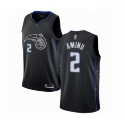 Mens Orlando Magic 2 Al Farouq Aminu Authentic Black Basketball Jersey City Edition 