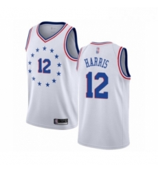 Mens Philadelphia 76ers 12 Tobias Harris White Swingman Jersey Earned Edition 