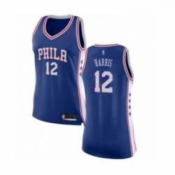 Womens Philadelphia 76ers 12 Tobias Harris Swingman Blue Basketball Jersey Icon Edition 