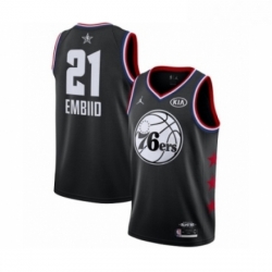 Youth Jordan Philadelphia 76ers 21 Joel Embiid Swingman Black 2019 All Star Game Basketball Jersey