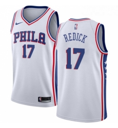 Youth Nike Philadelphia 76ers 17 JJ Redick Swingman White Home NBA Jersey Association Edition 