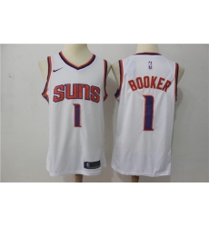 Men New Suns 1 Devin Booker White Nike Swingman Jersey