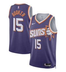 Men Phoenix Suns  15 Devin Booker Purple 2026 Icon Edition Stitched Basketball Jersey