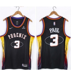 Men Suns 3 Chris Paul Black Nike Swingman Jersey