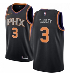 Mens Nike Phoenix Suns 3 Jared Dudley Swingman Black Alternate NBA Jersey Statement Edition