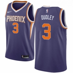 Womens Nike Phoenix Suns 3 Jared Dudley Swingman Purple Road NBA Jersey Icon Edition