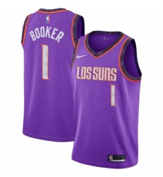 Youth Nike Phoenix Suns 1 Devin Booker Swingman Purple NBA Jersey 2018 19 City Edition