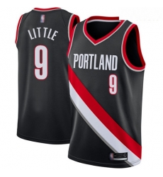 Blazers #9 Nassir Little Black Basketball Swingman Icon Edition Jersey