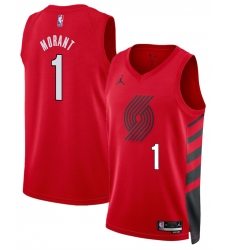 Men Portland Trail Blazers  1 Ja Morant Red 2026 Statement Edition Stitched Basketball Jersey