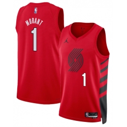 Men Portland Trail Blazers  1 Ja Morant Red 2026 Statement Edition Stitched Basketball Jersey