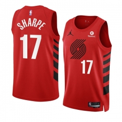 Men Portland Trail Blazers 17 Shaedon Sharpe 2022 23 Red Statement Edition Swingman Stitched Basketball Jersey