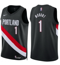 Men Portland Trail Blazers JA MORANT #1 Black  Edition Stitched Basketball Jersey
