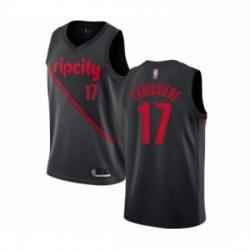 Womens Portland Trail Blazers 17 Skal Labissiere Swingman Black Basketball Jersey 2018 19 City Edition 