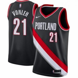 Youth Nike Portland Trail Blazers 21 Noah Vonleh Swingman Black Road NBA Jersey Icon Edition