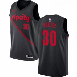 Youth Nike Portland Trail Blazers 30 Terry Porter Swingman Black NBA Jersey 2018 19 City Edition