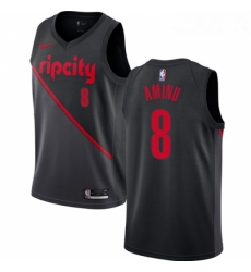 Youth Nike Portland Trail Blazers 8 Al Farouq Aminu Swingman Black NBA Jersey 2018 19 City Edition