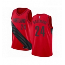 Youth Portland Trail Blazers 24 Kent Bazemore Swingman Red Basketball Jersey Statement Edition 