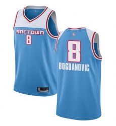 Kings  8 Bogdan Bogdanovic Blue Basketball Swingman City Edition 2018 19 Jersey